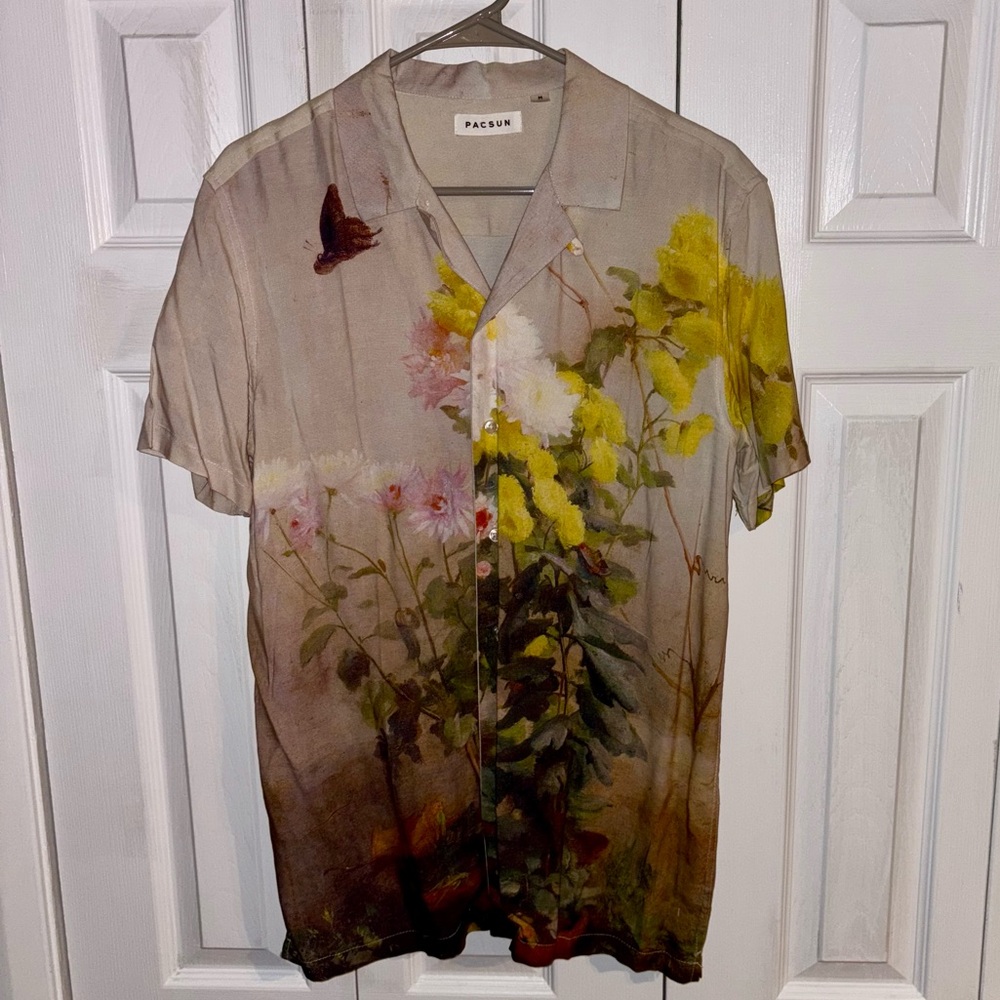 PacSun Painting Camp Shirt – Medium | Never Worn 🎨👕